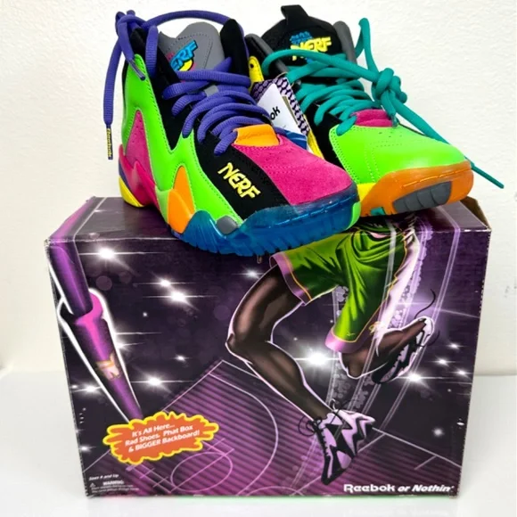 Reebok Kamikaze II NERF NERFOOP New Basketball Shoes Size 4 - Picture 15 of 16